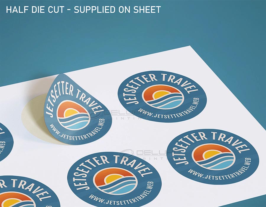 Die cut, Round stickers printing in Dubai.